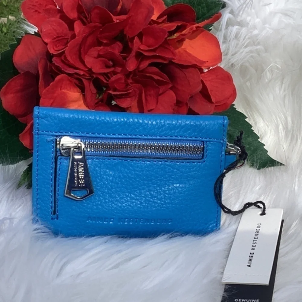 NWT Aimee Kestenburg Ashley Leather Pouch In Memphis Blue